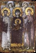 unknow artist The throne Virgin Mary with the child between ST Teodor and ST Goran, china oil painting artist